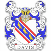 Davis Familienwappen Aufkleber (Vorderseite)