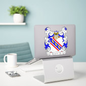 Davis Familienwappen Aufkleber (Laptop auf Schreibtisch)
