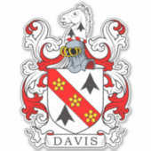 Davis Familienwappen Aufkleber (Vorderseite)