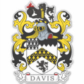 Davis Familienwappen Aufkleber (Vorderseite)