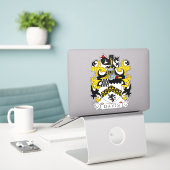 Davis Familienwappen Aufkleber (Laptop auf Schreibtisch)