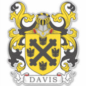 Davis Familienwappen Aufkleber (Vorderseite)