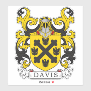 Davis Familienwappen Aufkleber
