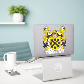 Davis Familienwappen Aufkleber (Laptop auf Schreibtisch)