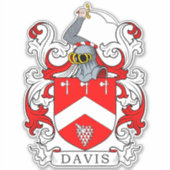 Davis Familienwappen Aufkleber (Vorderseite)