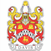 Davis Familienwappen Aufkleber (Vorderseite)
