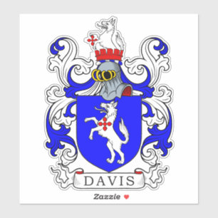 Davis Familienwappen Aufkleber