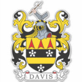 Davis Familienwappen Aufkleber (Vorderseite)