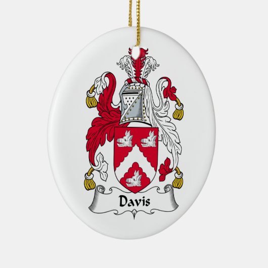 Davis-Familienwappen Keramikornament (Rechts)