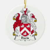 Davis-Familienwappen Keramikornament (Vorne)