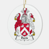 Davis-Familienwappen Keramikornament (Links)