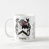 Davis-Familienwappen-Tasse Kaffeetasse (Links)