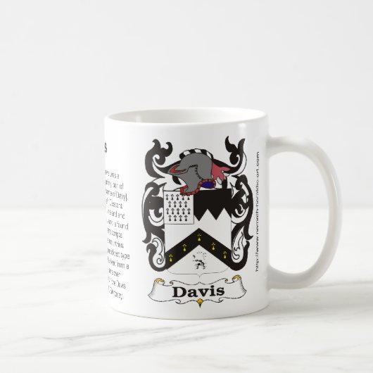 Davis-Familienwappen-Tasse Kaffeetasse (Rechts)