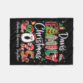 Davis Family Christmas 2025 Matching Pjs Xmas Squa Fleecedecke (Vorderseite (Horizontal))