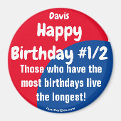 Davis Happy Birthday #1/2 Magnet (Vorne)