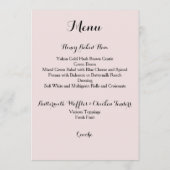 Davis + Harper-Menü-Karte Menükarte (Rückseite)