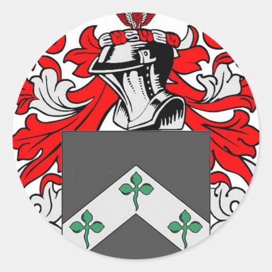 Davis (Irland)-Wappen Runder Aufkleber (Vorderseite)