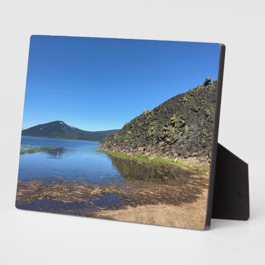 Davis Lake mit Lava Rocks, OR Fotoplatte (Seite)