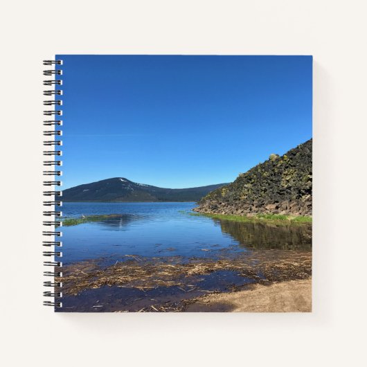 Davis Lake mit Lava Rocks, OR Notizblock (Vorderseite)