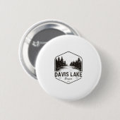 Davis Lake Oregon Outdoors Vintage Button (Vorne & Hinten)