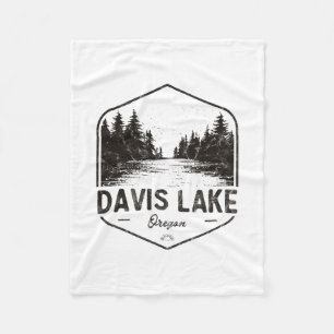 Davis Lake Oregon Outdoors Vintage Fleecedecke