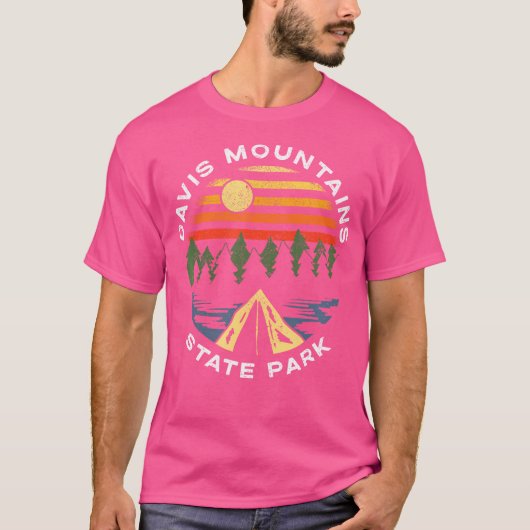 Davis Mountains Staat Park Texas Camping Vacation T-Shirt (Vorderseite)