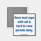 Davis muss mit ... Magnet zurechtkommen (Vorderseite/Rückseite)