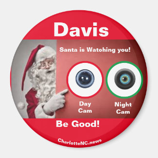 DAVIS Santa beobachtet Magnet