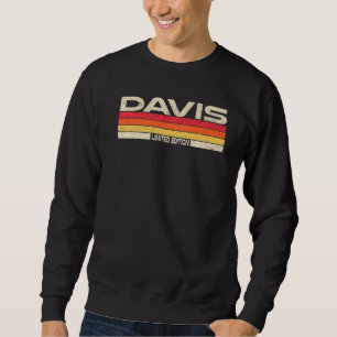 Davis Surname Birthday Family Wiedersehen 80er 90s Sweatshirt