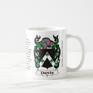Davis, Ursprung, Bedeutung und das Wappen Kaffeetasse