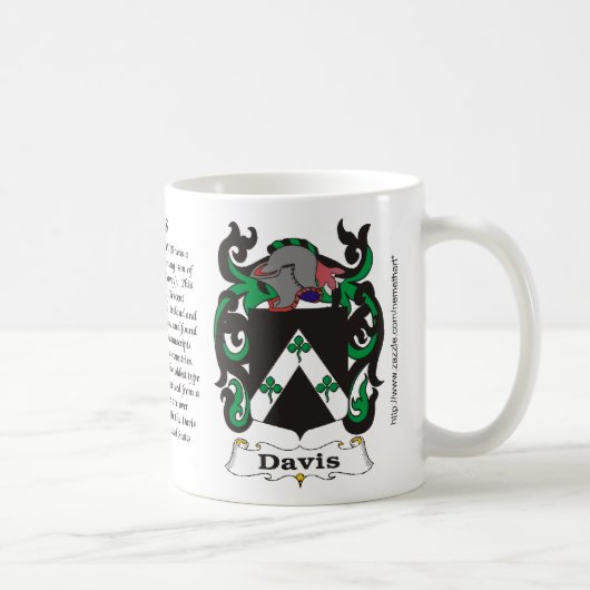 Davis, Ursprung, Bedeutung und das Wappen Kaffeetasse (Rechts)