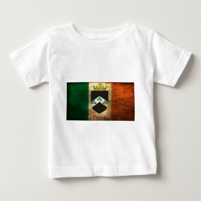 Davis Wappen Irish Flag Baby T-shirt (Vorderseite)