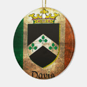 Davis Wappen Irish Flag Keramik Ornament (Links)