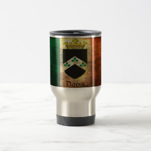 Davis Wappen Irish Flag Reisebecher