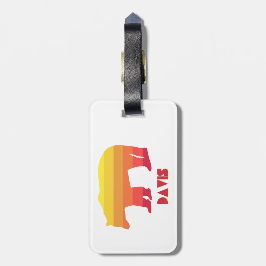 Davis West Virginia Rainbow Bear Gepäckanhänger (Rückseite vertikal)