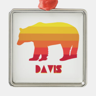 Davis West Virginia Rainbow Bear Ornament Aus Metall