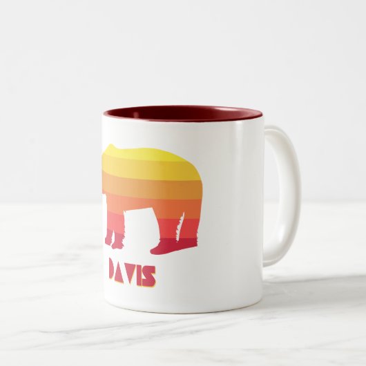 Davis West Virginia Rainbow Bear Zweifarbige Tasse (VorderseiteRechts)