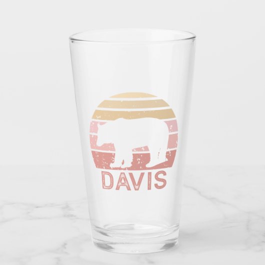 Davis West Virginia Retro Bear Glas (Vorderseite)