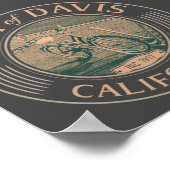 DAVIS YOLO CALIFORNIA - STADT DAVIS CA POSTER (Ecke)