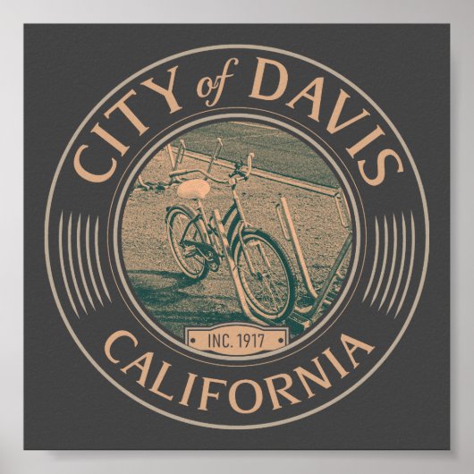 DAVIS YOLO CALIFORNIA - STADT DAVIS CA POSTER (Vorne)
