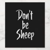 Davon be sheep Humor Quotes About Sheep Gift Weinetikett (Einzelnes Label)