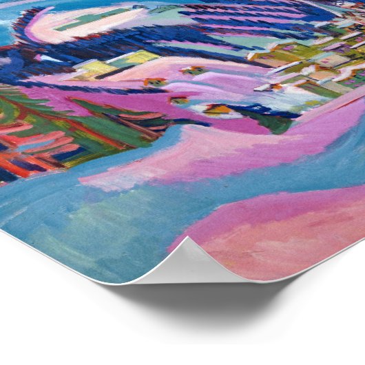 Davos im Winter | Ernst Ludwig Kirchner Poster (Ecke)