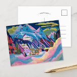 Davos im Winter | Ernst Ludwig Kirchner Postkarte<br><div class="desc">Davos im Winter (1923) von Ernst Ludwig Kirchner fängt die ruhige und dennoch beeindruckende Landschaft der Schweizer Alpen während der Wintersaison ein. Das Bild zeigt die schneebedeckte Bergkulisse von Davos mit kühnen, eckigen Linien und einer lebhaften Farbpalette, die für Kirchners expressionistischen Stil charakteristisch ist. Der knusprige Schnee kontrastiert mit den...</div>