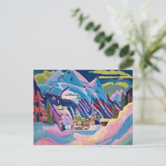 Davos im Winter | Ernst Ludwig Kirchner Postkarte (Stehend Vorderseite)