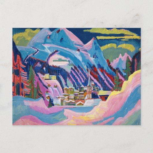 Davos im Winter | Ernst Ludwig Kirchner Postkarte (Vorderseite)