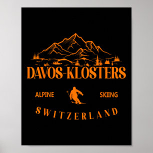 Davos Klosters Ski Resort Schweizer Alpen Skigebie Poster