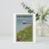 Davos - Kühe am Seeufer Postkarte (Stehend Vorderseite)