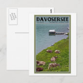 Davos - Kühe am Seeufer Postkarte (Vorne/Hinten)