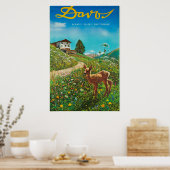 Davos, Parsen, Schweiz, Skiplakat Poster (Küche)