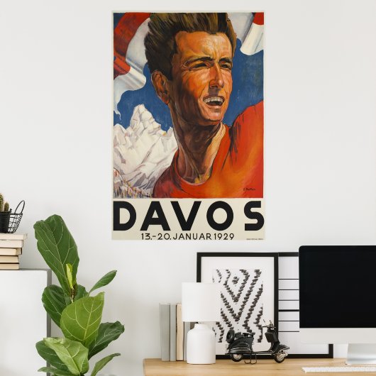 Davos, Parsen, Schweiz, Skiplakat Poster (Heimbüro)